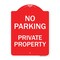 Signmission Designer Series No Parking Private Property, Red & White Aluminum Sign, 18" x 24", RW-1824-23677 A-DES-RW-1824-23677 - alternate 1